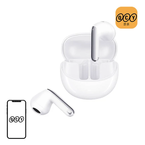 TWS QCY AilyBuds Pro+ HT10 Pro fejhallgató, ANC (fehér)