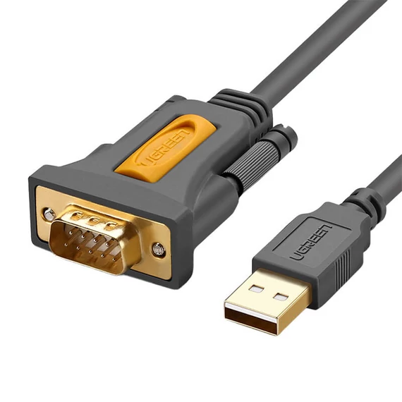 UGREEN CR104 USB-DB9 RS-232 kábel, 2m (fekete)
