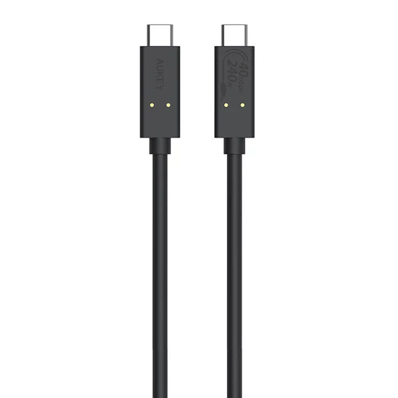 Aukey CB-TCC241 USB-C-USB-C kábel, 240W, 0,8m (fekete)