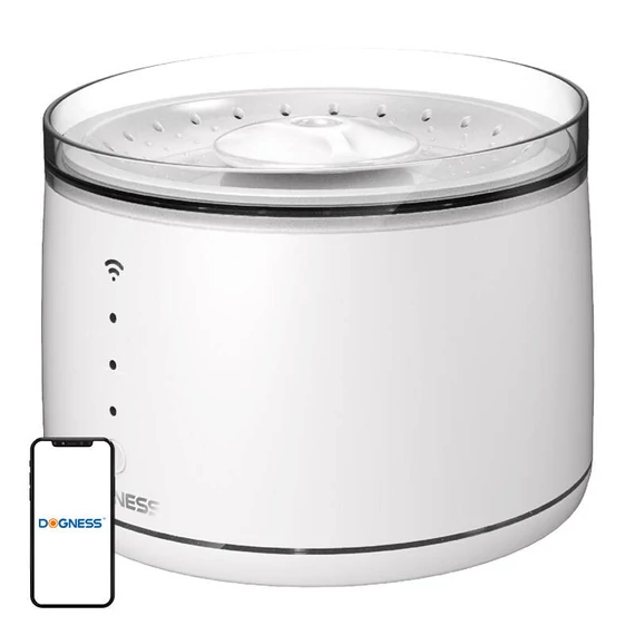 Dogness D07 1,8L-es intelligens kutya és macska szökőkút/itató (fehér)