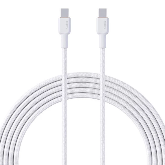 Aukey CB-NCC2 USB-C-USB-C kábel, 60W, 1,8m (fehér)