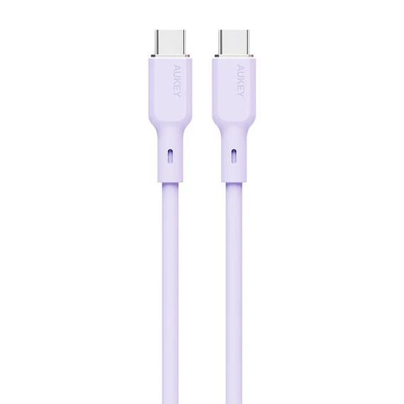 Aukey CB-SCC102 USB-C-USB-C kábel, 100W, 1,8m (levendula)