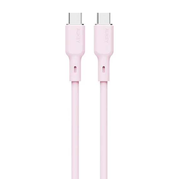 Aukey CB-SCC102 USB-C-USB-C kábel, 100W, 1,8m (rózsaszín)