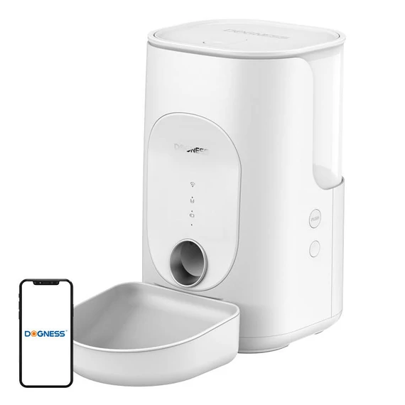 Dogness F16 WiFi 5G 4L-es intelligens ételadagoló műanyag edénnyel (fehér)