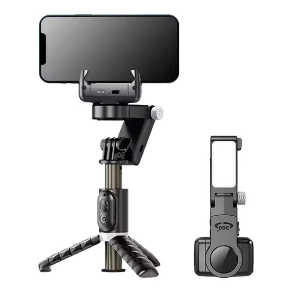 APEXEL Q18 gimbal/állvány világítással (fekete)