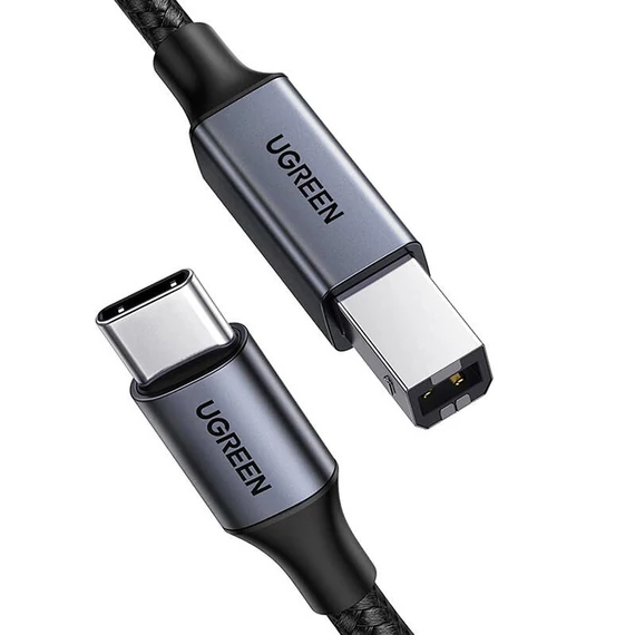 UGREEN US370 USB-C-USB-B 2.0 kábel nyomtatóhoz, 2m (fekete)
