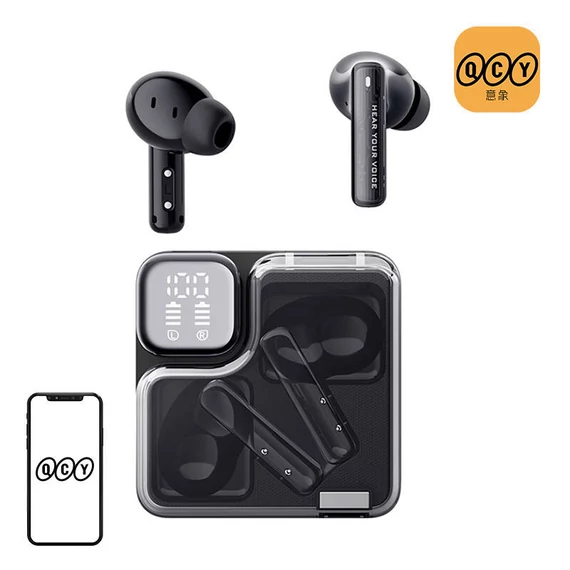TWS QCY MeloBuds Neo T31 fejhallgató (fekete)