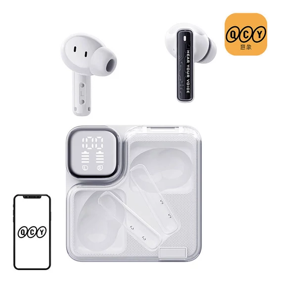 TWS QCY MeloBuds Neo T31 fejhallgató (fehér)