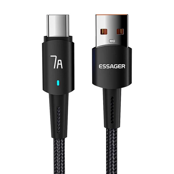 Essager Sunset USB-USB-C kábel, 7A, 2m (fekete)