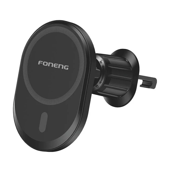 Foneng CP105 autós tartó szellőzőrácsra 15W-os vezeték nélküli töltéssel (fekete)