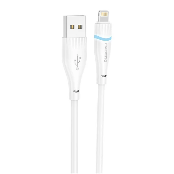 Foneng X101 USB-A-Lightning kábel, 2.4A, 1.2m (fehér)