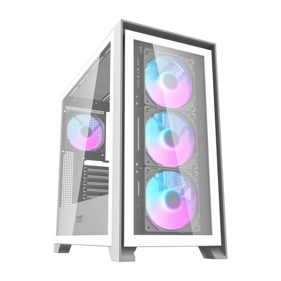 Darkflash DRX90 Glass számítógépház (fehér)