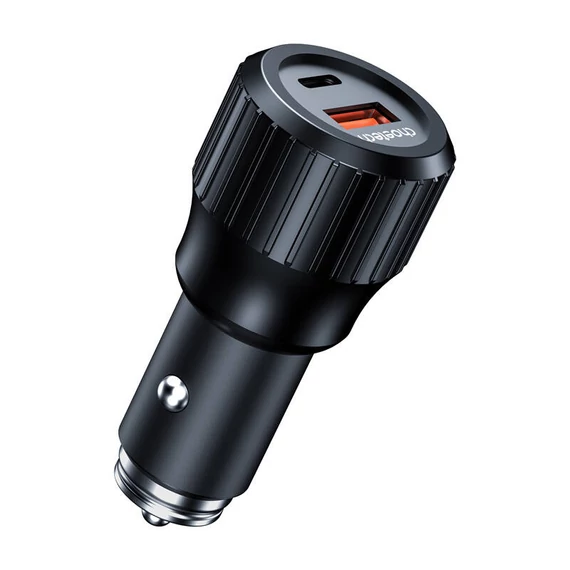 Choetech TC0010 USB-C 45 + USB-A 18W autós gyorstöltő (fekete)