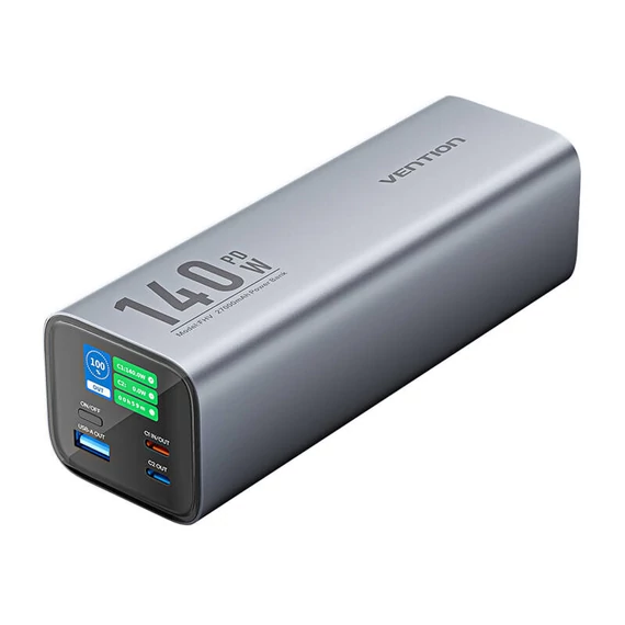 Powerbank Vention LED kijelző 27000mAh 140W FHVH0 (szürke)
