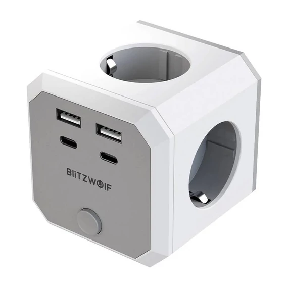 BlitzWolf BW-EC2 8 az 1-ben aljzat (4xAC / 2 x USB-A / 2 x USB-C)
