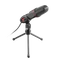 Trust Mikrofon - GXT 212 Mico (Studió design; 3,5mm jack + USB adapter; 180cm kábel; állvány; fekete-vörös)
