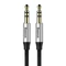 Baseus Yiven 3,5 mm-es mini jack AUX audiokábel, 1,5 méter, fekete-ezüst