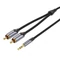Vention BCNBF 2xRCA-3.5mm audiokábel 1m (szürke)