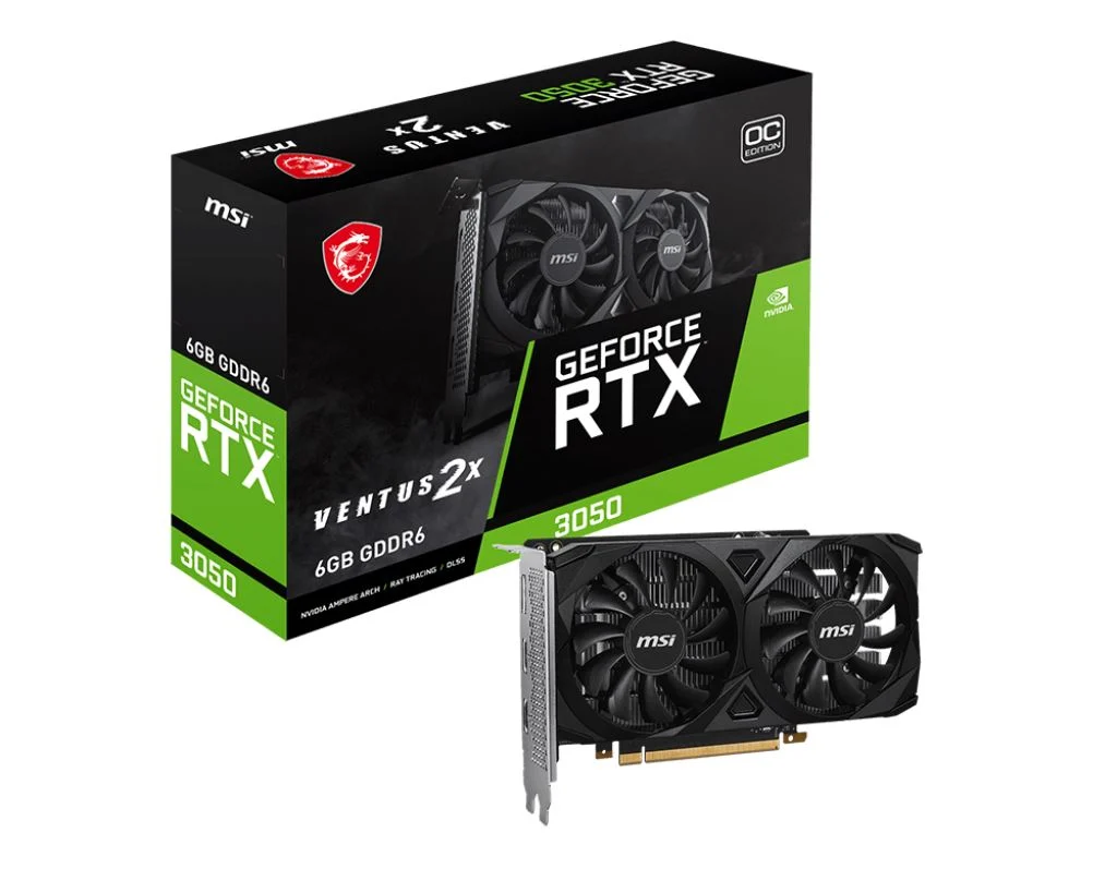 MSI GeForce RTX 3050 VENTUS 2X 6G OC videokártya