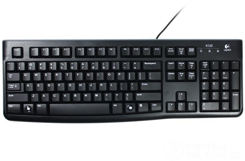 Logitech K120 ergonómikus pc billentyűzet magyar, fekete (920-002491)