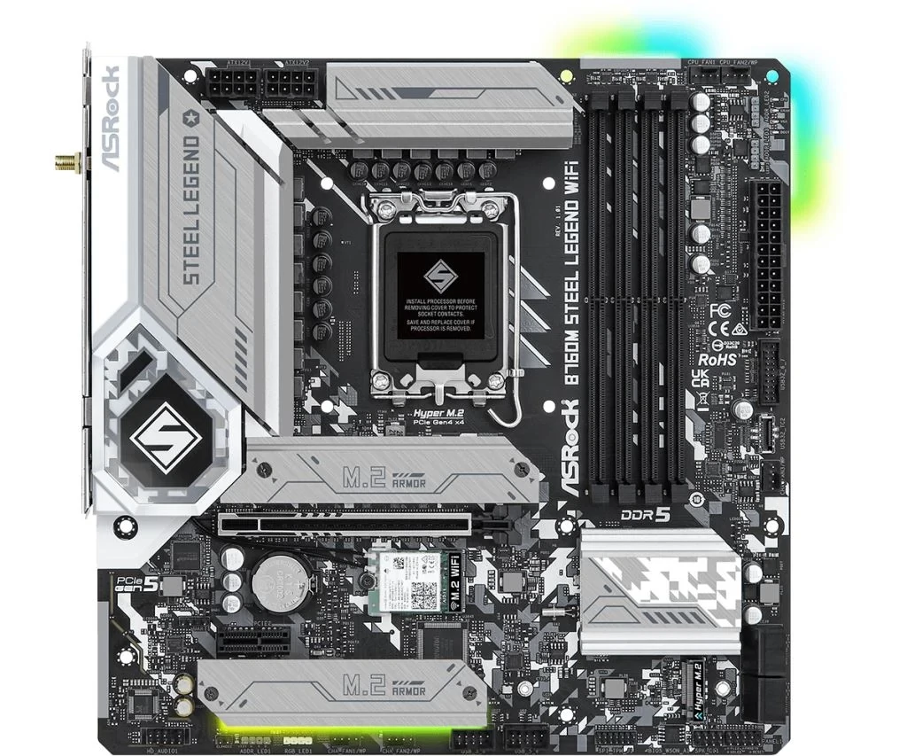 ASRock B760M Steel Legend WiFi alaplap (90-MXBL70-A0UAYZ)