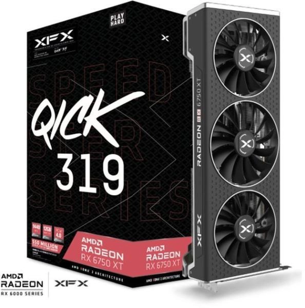 XFX Radeon RX 6750 XT 12GB SPEEDSTER QICK 319 videokártya (RX-675XYJFDP)