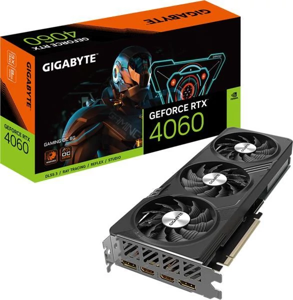 Gigabyte GeForce RTX 4060 8GB GAMING OC 8G videokártya (GV-N4060GAMING OC-8GD)