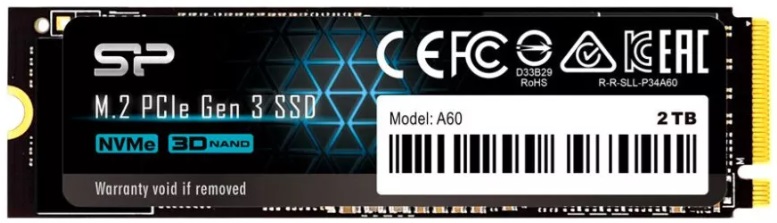 2TB Silicon Power P34A60 M.2 SSD meghajtó (SP002TBP34A60M28)