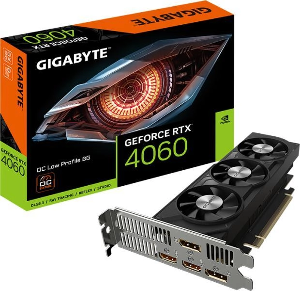 Gigabyte GeForce RTX 4060 8GB OC Low Profile 8G videokártya (GV-N4060OC-8GL)