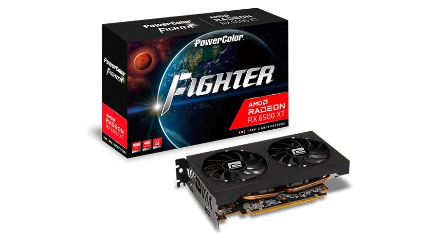 PowerColor Radeon RX 6500 XT 4GB Fighter videokártya (AXRX 6500XT 4GBD6-DH/OC)