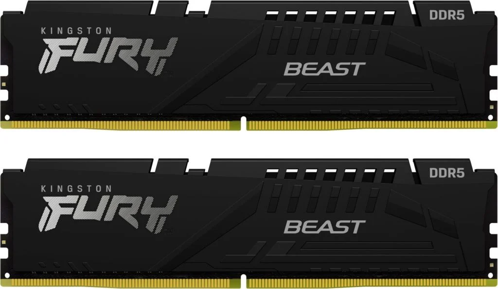 64GB 5200MHz DDR5 RAM Kingston Fury Beast Black CL36 (2x32GB) (KF552C36BBEK2-64)