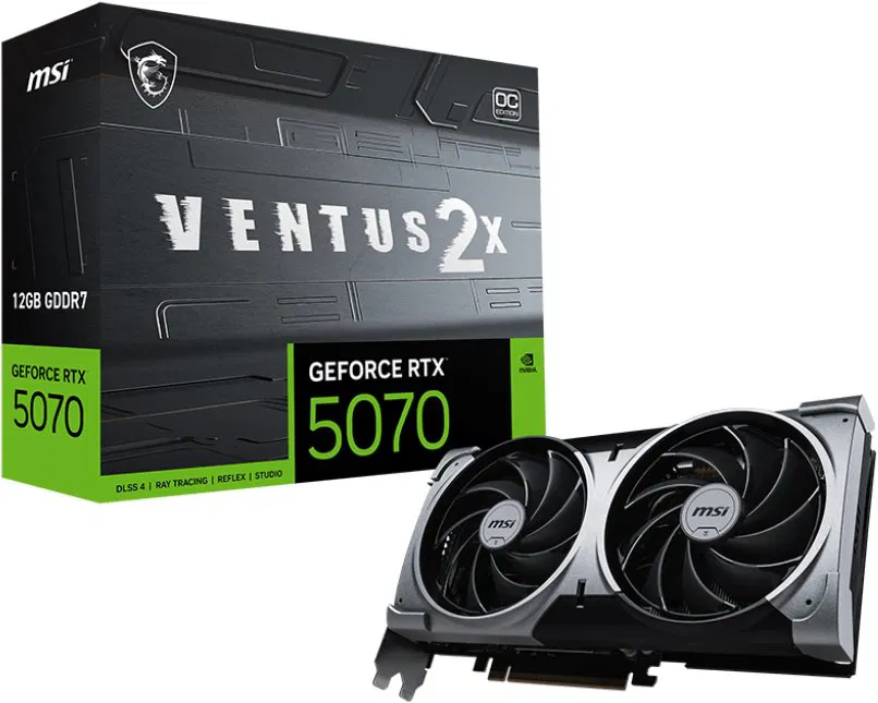 MSI GeForce RTX 5070 12G VENTUS 2X OC videokártya (G5070-12V2C)