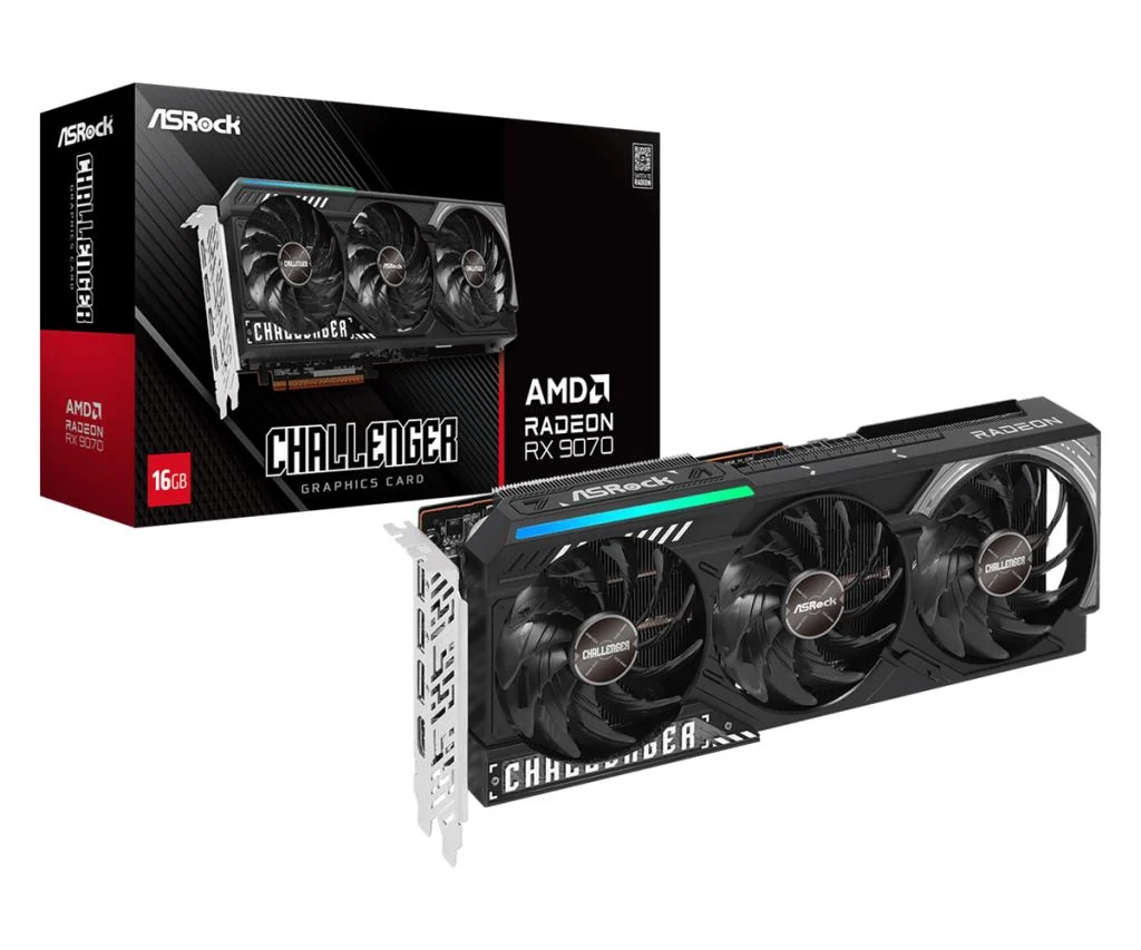 ASRock Radeon RX 9070 Challenger 16GB videokártya (RX9070 CL 16G)