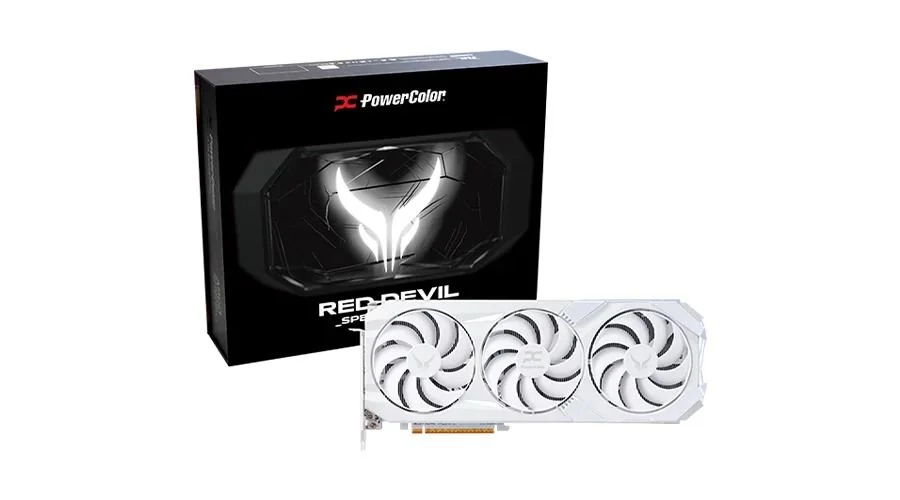 PowerColor Radeon RX 9070 XT 16GB Red Devil Spectral White videokártya (RX9070XT 16G-E/OC/WHITE)