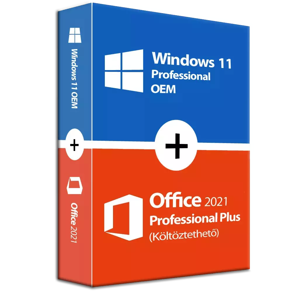 Windows 11 Professional (OEM) + Microsoft Office 2021 (Költöztethető)