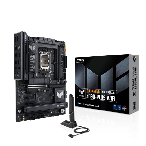 Asus Alaplap - Intel TUF GAMING Z890-PLUS WIFI LGA1851 (Z890, ATX, 4xDDR5 9066+MHz, 4xSATA3, 4xM.2, HDMI+DP+TB)