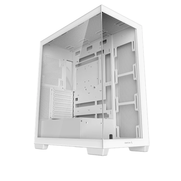 DeepCool Számítógépház - CG580 WH (fehér, abakos, venti nélkül, BTS, ATX, 2xUSB3.0, 1xUSB2.0)