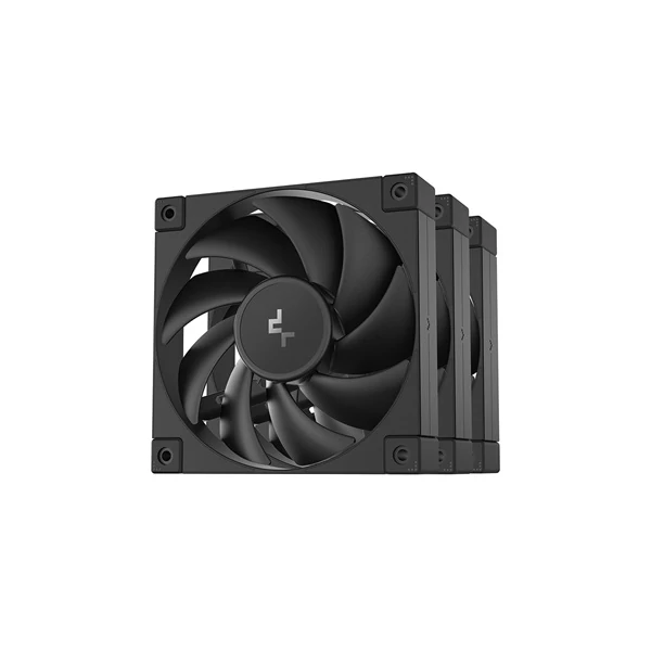 DeepCool Cooler 12cm - FD12 (3db ventilátor/csomag) (27,6dB; max. 109,07 m3/h; 3pin csatlakozó; hydro bearing, ház hűtésre, PWM)