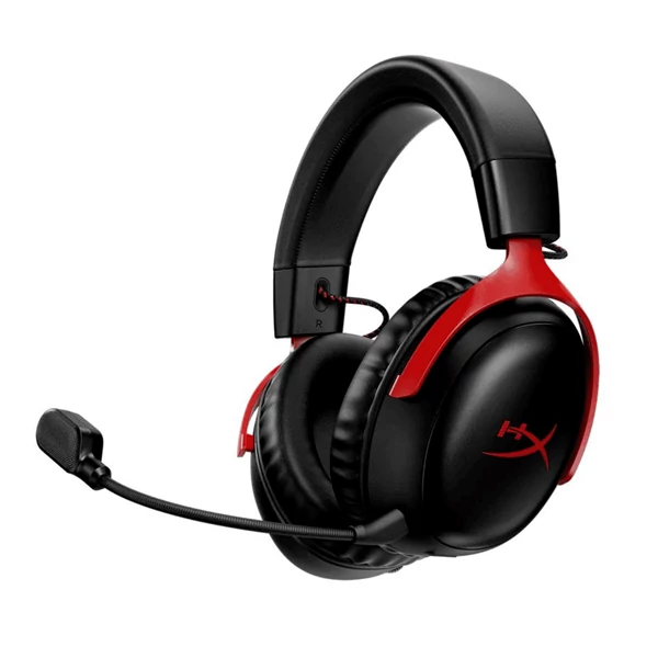 HyperX Fejhallgató - Cloud III Wireless (Vezeték nélküli, USB, fekete/piros)