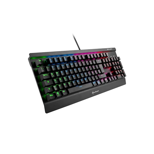 Sharkoon Skiller SGK3 Mechanikus Billentyűzet (Kailh Red kapcsolók, RGB világítás, Fekete, Angol billentyűk)