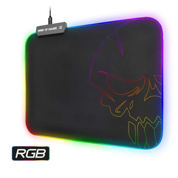 Spirit of Gamer Egérpad - RGB Medium (RGB háttérvilágítás, 350 x 255 x 3mm; fekete)