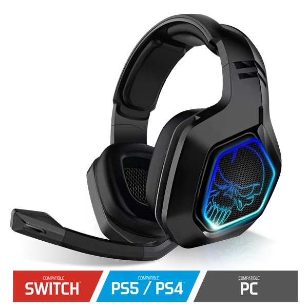 Spirit of Gamer Wireless Fejhallgató - MIC-XH900 (MultiPlatform, mikrofon, hangerőszabályzó, nagy-párnás, fekete)