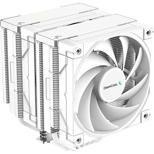 DeepCool Aktív CPU hűtő - AK620 WH (28 dB; max, 117,21 m3/h; 4pin csatlakozó, 6 db heatpipe, 2x12cm, PWM)