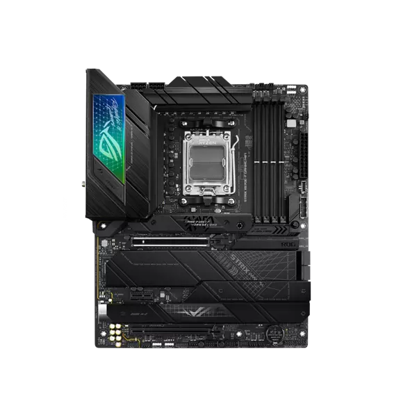 Asus Alaplap - AMD ROG STRIX X670E-F GAMING WIFI AM5 (X670, ATX, 4xDDR5 6400+MHz, LAN, 4xSATA3, 4x M.2, HDMI+DP)