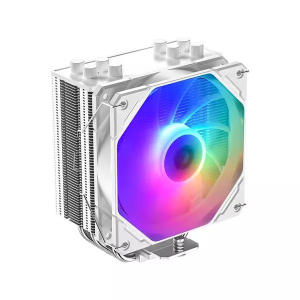 ID-Cooling Aktív CPU hűtő - SE-224-XTS ARGB WHITE (28.9dB; max. 118,93 m3/h; 4pin csatlakozó, 4 db heatpipe, 12cm, PWM, LED)