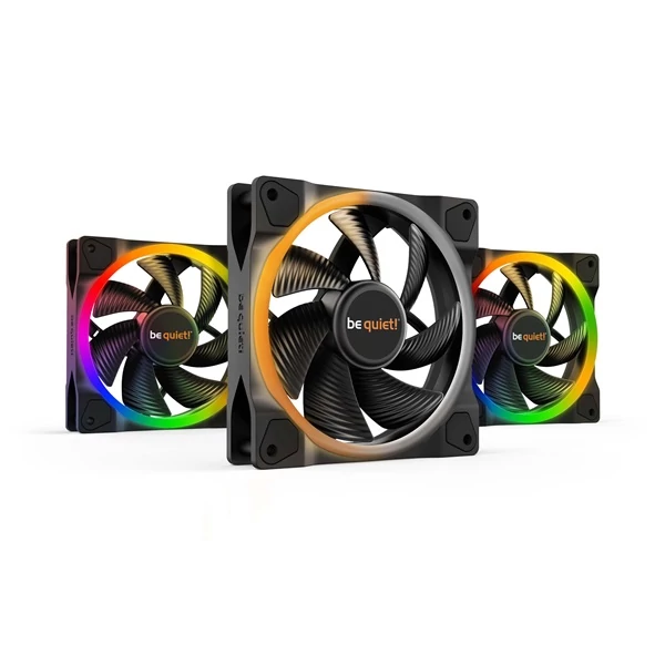 Be Quiet! Cooler 12cm - LIGHT WINGS 120mm PWM 3 db! (RGB, 1700rpm, 20,6dB, fekete)