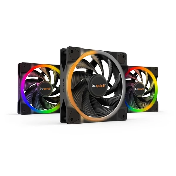 Be Quiet! Cooler 12cm - LIGHT WINGS 120mm PWM 3 db! (RGB, 2500rpm, 31dB, fekete)