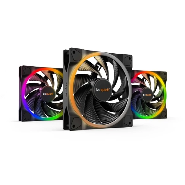 Be Quiet! Cooler 14cm - LIGHT WINGS 140mm PWM high-speed 3 db! (RGB, 2200rpm, 31dB, fekete)