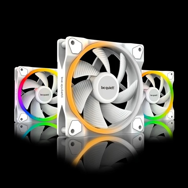 Be Quiet! Cooler 12cm - LIGHT WINGS WHITE 120mm PWM 3 db! (RGB, 1700rpm, 20,6dB, fehér)