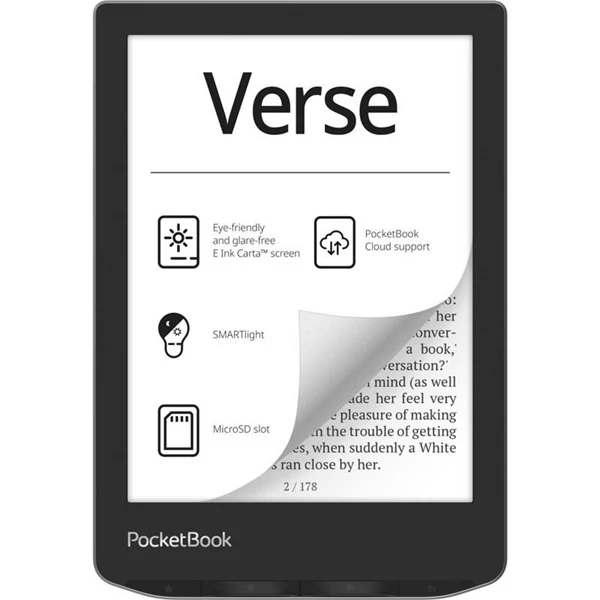 POCKETBOOK e-Reader - PB629 VERSE Mist Grey